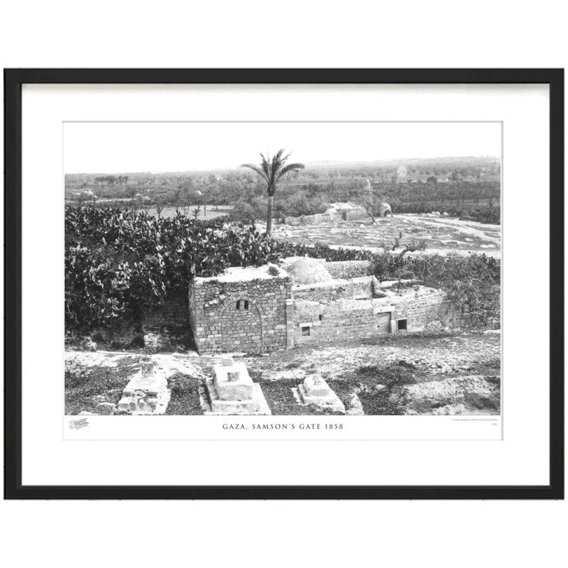 Gaza, Samson's Gate 1858 - Single Picture Frame Print, 45cm H x 60cm W x 2.3cm D