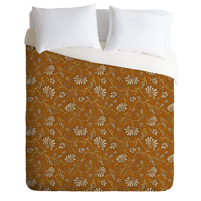 Polyester Floral Duvet Cover, King Duvet Cover + 2 Shams