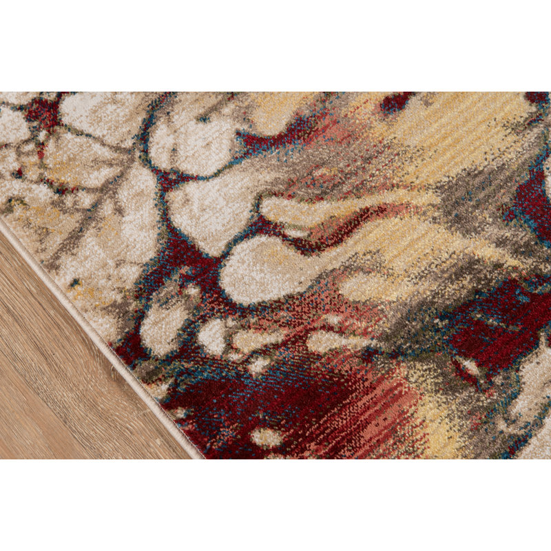 Kinzel Abstract Indoor Rug, Rectangle 2' x 3'