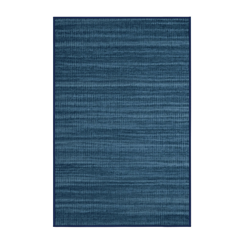 Tapis gris uni lavable à la machine, Rectangle 5 pi x 7 pi