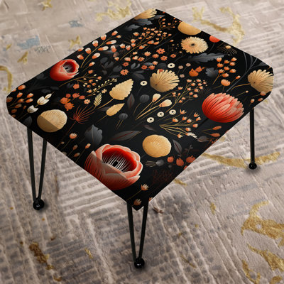 Bohemian Bliss Floral Pattern - Floral Rectangle Ottoman