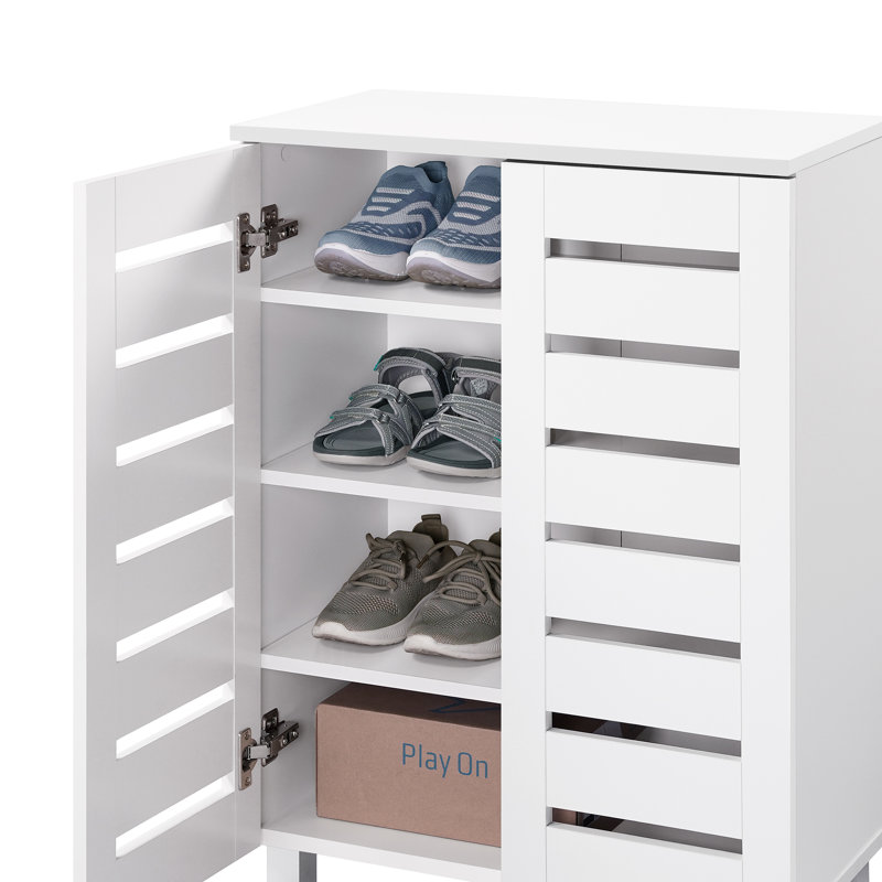 Euston 10 Pair Shoe Storage Cabinet, White