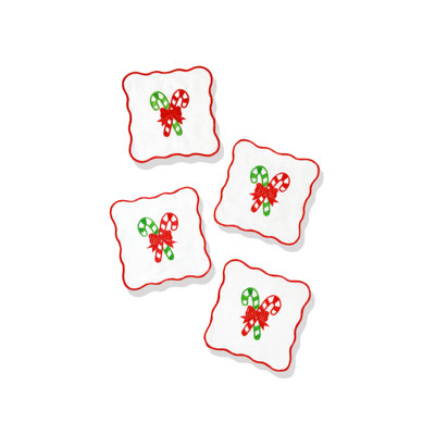 Ensemble de 4 serviettes de table brodées