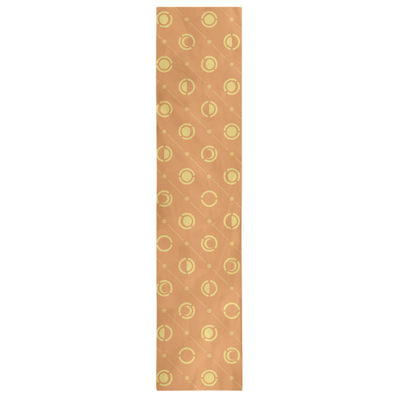 Classic Moon Phases Table Runner, 16" x 72", Orange/Light Yellow