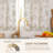 Kitchen Curtain Floral Tier Linen Short Pinstripe Cafe for Living Room Bathroom Julia Farmhouse Rustic Curtains Rod Pocket 2 Panels-1193661838-1193661835