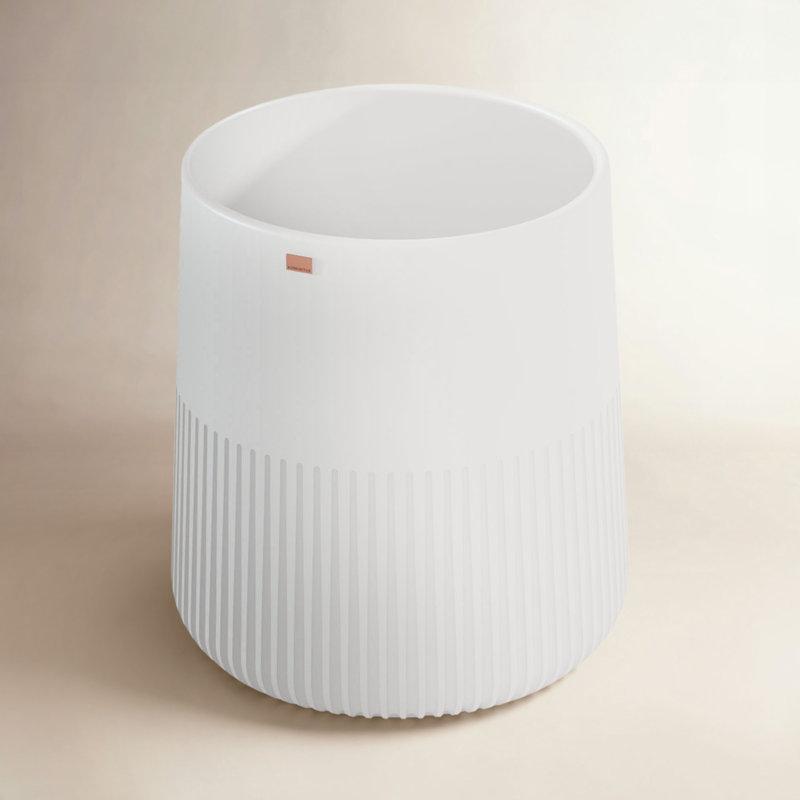 Papua Round Concrete Vessel Sink, Tulum White
