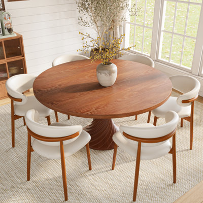 Ensemble de table de salle à manger en bois massif 5 pièces / 7 pièces pour 4/6/8