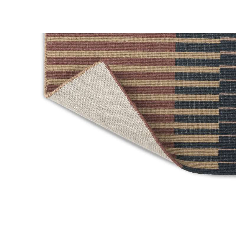 Artisan Wool Striped Area Rug in Dusk, Rectangle 6'7'' x 9'2''