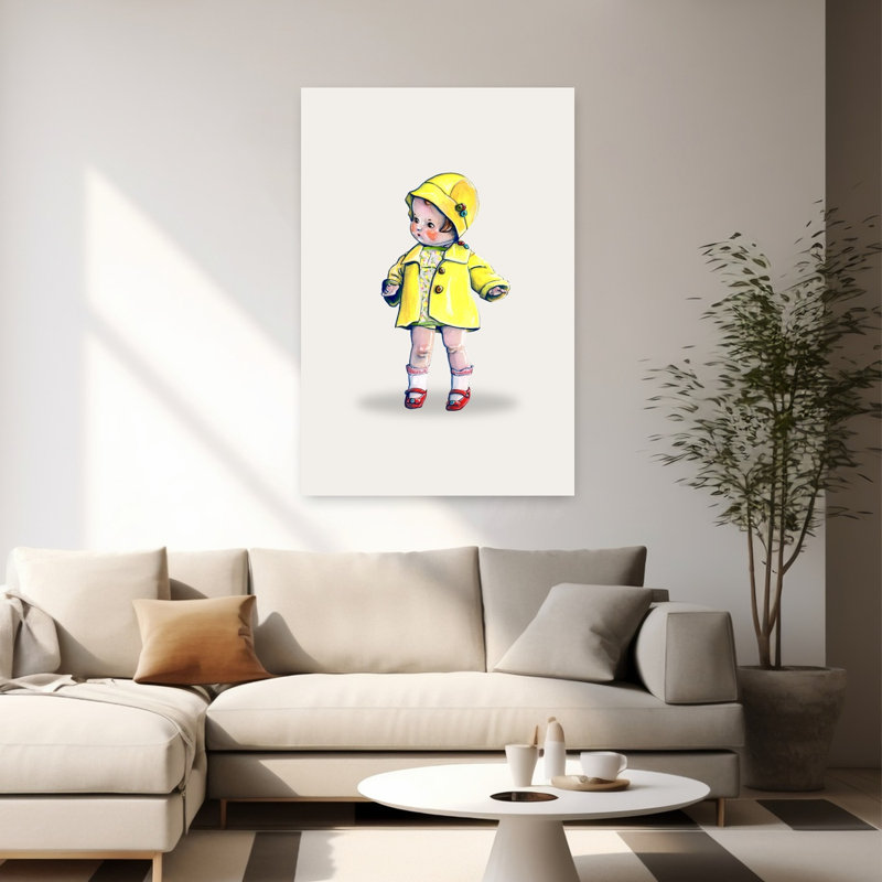 Art contemporain contemporain rétro, H 60 po x l 40 po