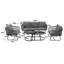 Azden Outdoor Conversation Sets Handwoven Rope Weaving Furniture Set For 5 People With Galvanised Iron Frame-118574816