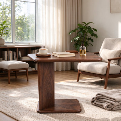 Table d'appoint carrée à deux niveaux avec étagères de rangement, table de chevet moderne, table d'appoint décorative pour salon ou chambre à coucher, à côté du canapé