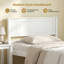 Base de lit plateforme simple en bois avec sommier pour tête de lit, blanc-129619105