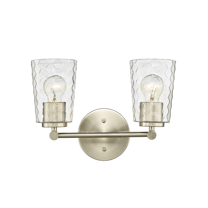 Alpin 2 - Light Dimmable Bathroom Vanity Light with Clear Honeycomb Glass, Modern Gold