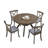 47.24''Round Rubber Wood Dining Table For 4-6 With Wooden Trestle Pedestal Base,Modern Kitchen Wooden Table Dinner Table For Dining Room, Living Room (1 Table)-795314056