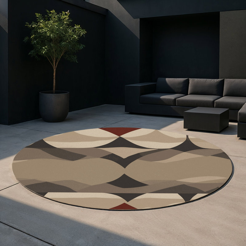 Royal Intricacy Indoor And Outdoor Area Rug, Round 5'