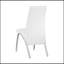 Ensemble de 2 chaises d'appoint rembourrées en similicuir, blanc et chrome