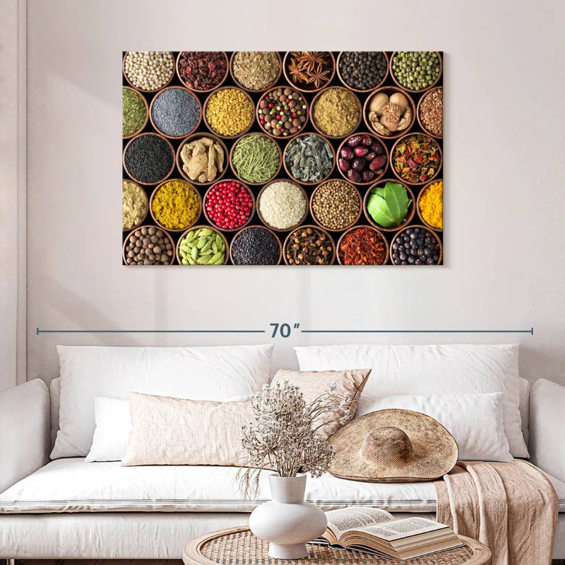 Épices de cuisine colorées Yarlin, H 30 po x l 45 po
