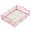 Lit double Montessori avec lattes et barrières de sécurité, lit pour enfants en bois massif, sans porte, facile à assembler, rose-506133020-506133021