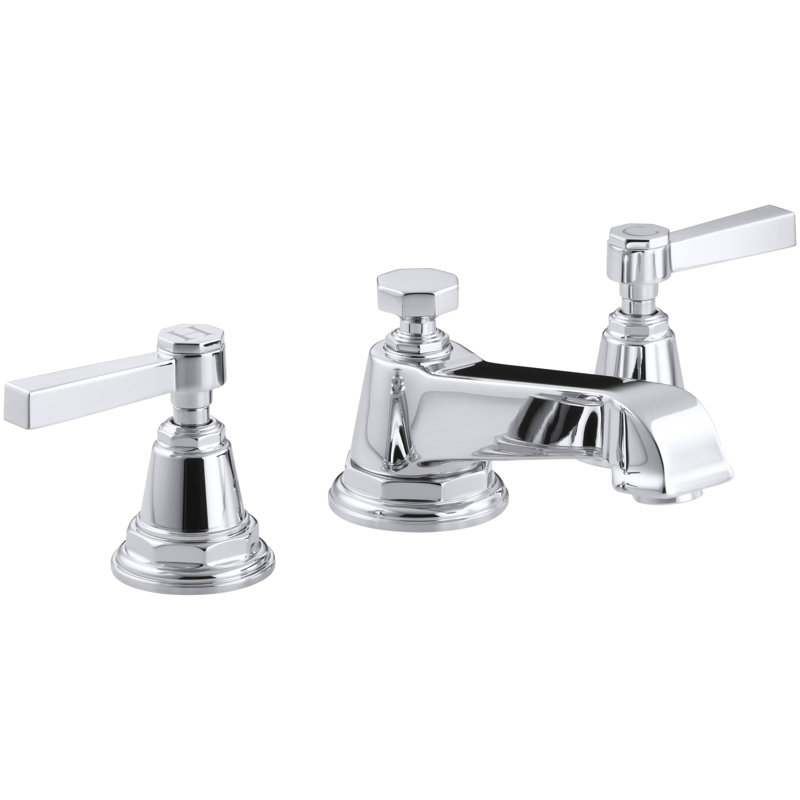 Robinet pour salle de bain Pinstripe® Pure, Chrome poli, Poignée à levier