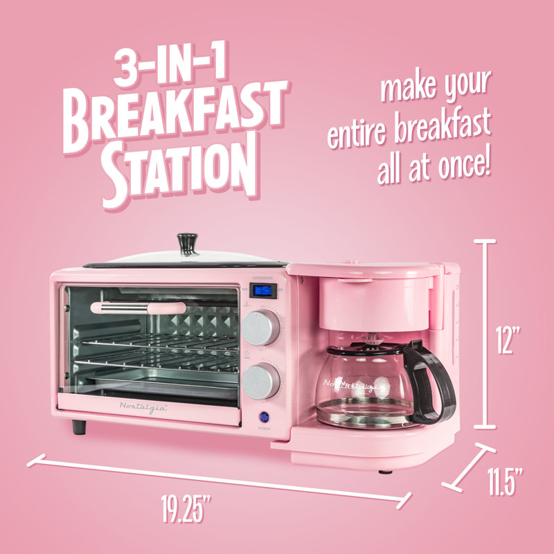 Retro 3-in-1 Breakfast Station, Pink
