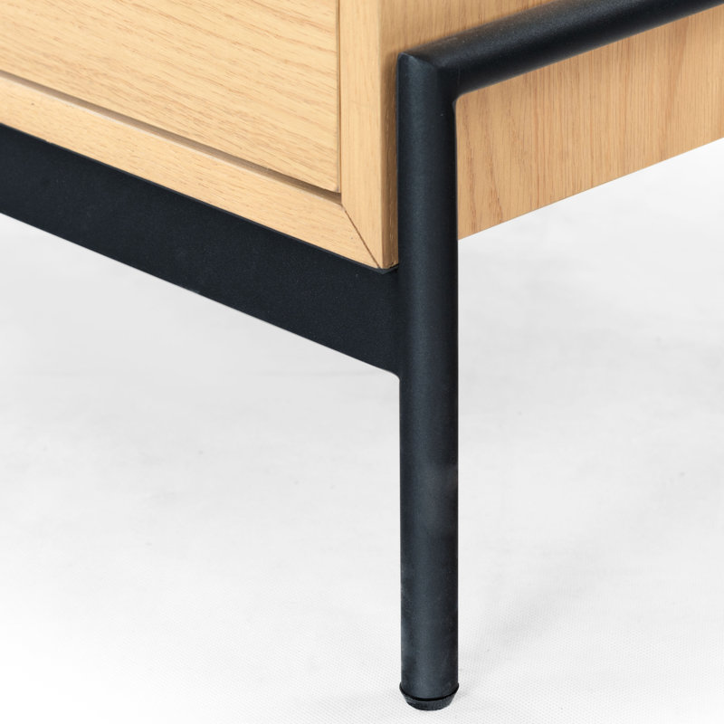 Chandri 2 - Drawer Nightstand, Natural/Black