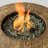 Round Fire Pit Table with Lava Rocks