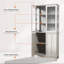 Garde-manger autoportant de 72 po Ellerby avec portes en verre et tablettes réglables-482787063