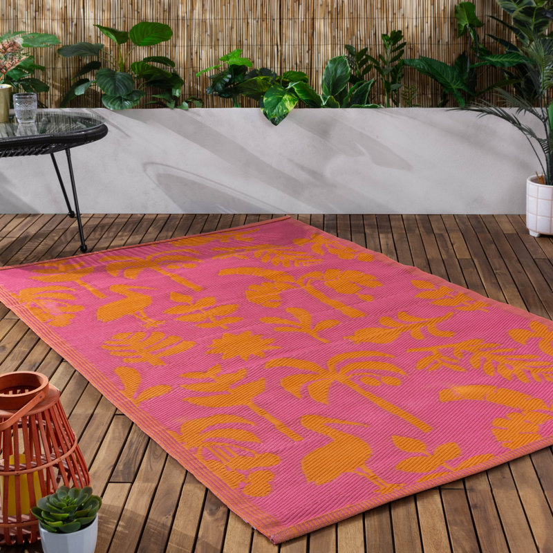 Floral 120cm X 180cm Indoor / Outdoor Area Rug