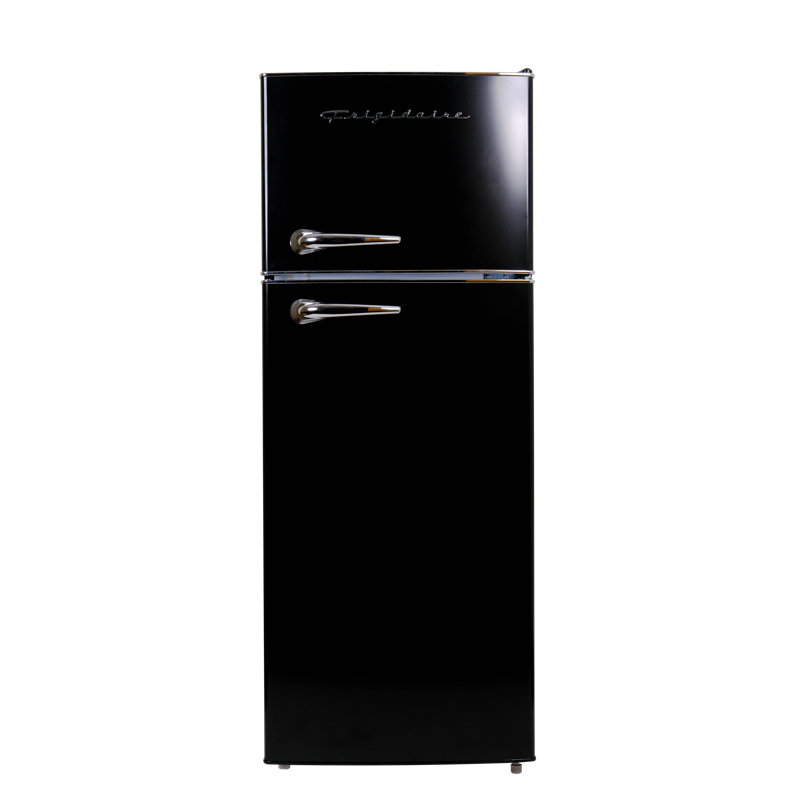 Frigidaire 7,5 pi³ Pi. Réfrigérateur rétro, réfrigérateur d'appoint à fixation sur le dessus , Noir / or rose