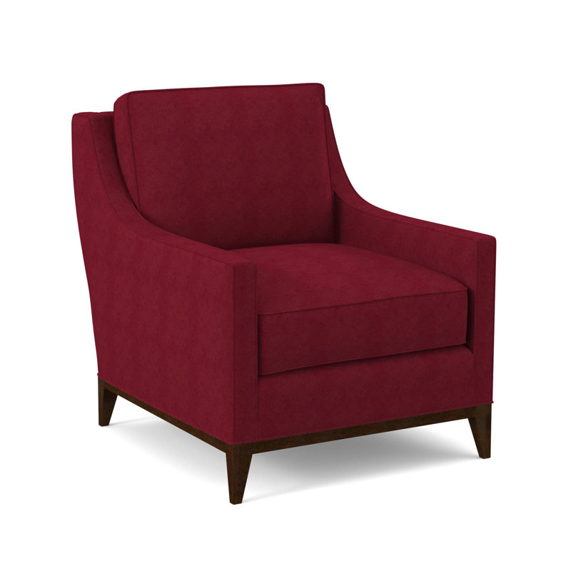 Sonoma Armchair, American Walnut, Margaret Lipstick Polyester Blend