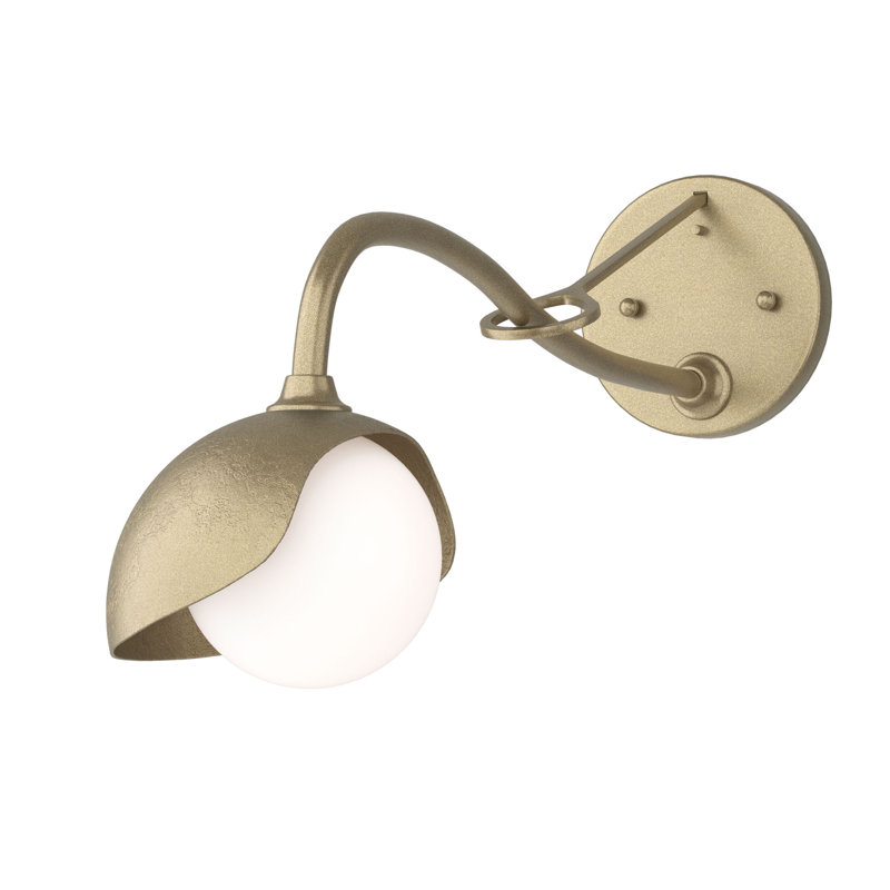 Brooklyn 1 - Light Hardwired Armed Sconce, Soft Gold, Soft Gold