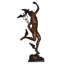 Statue en bronze mercurisé du 19ème siècle - Taille: L 23 po x l 13 po x H 64 po.
