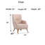Chaise d'appoint moderne en tissu avec accoudoirs arrondis et pieds en bois-2004900343