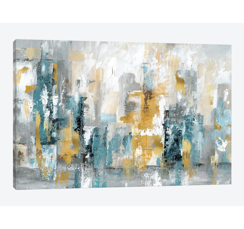 «City Views II», reproduction sur toile, H 18 po x l 26 po x P 1,5 po, Pas de tapis, Toile tendue