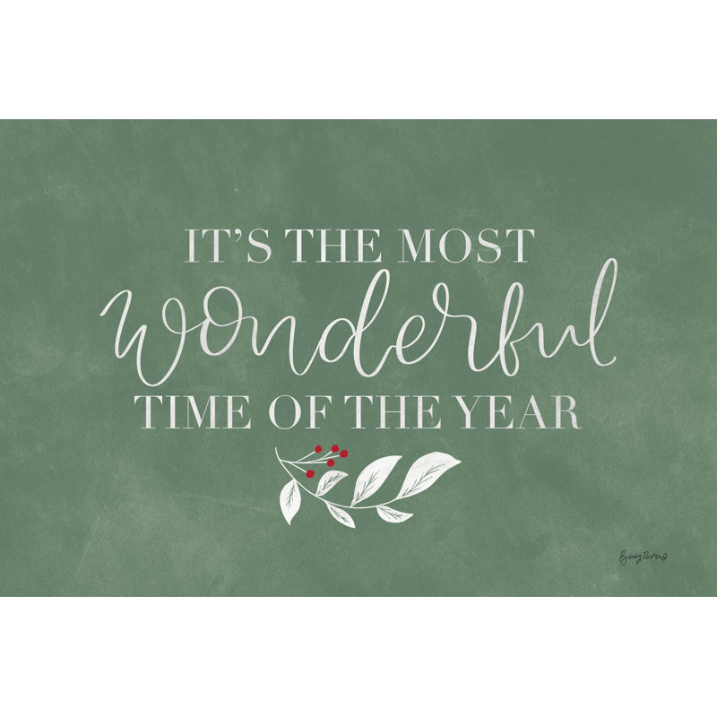 Green Christmas IV by Becky Thorns - Wrapped Canvas Print, 81cm H x 122cm W x 3.8cm D
