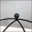 Table basse à surface en verre trempé avec construction robuste pour le salon (noir rustique)