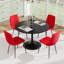 Ensemble 5 pièces de table et chaises de salle à manger style Mid-Century-907913986-907913997