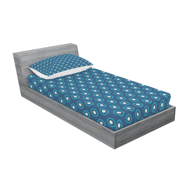 Microfiber Floral Sheet Set, Twin Sheet Set with Fitted Sheet