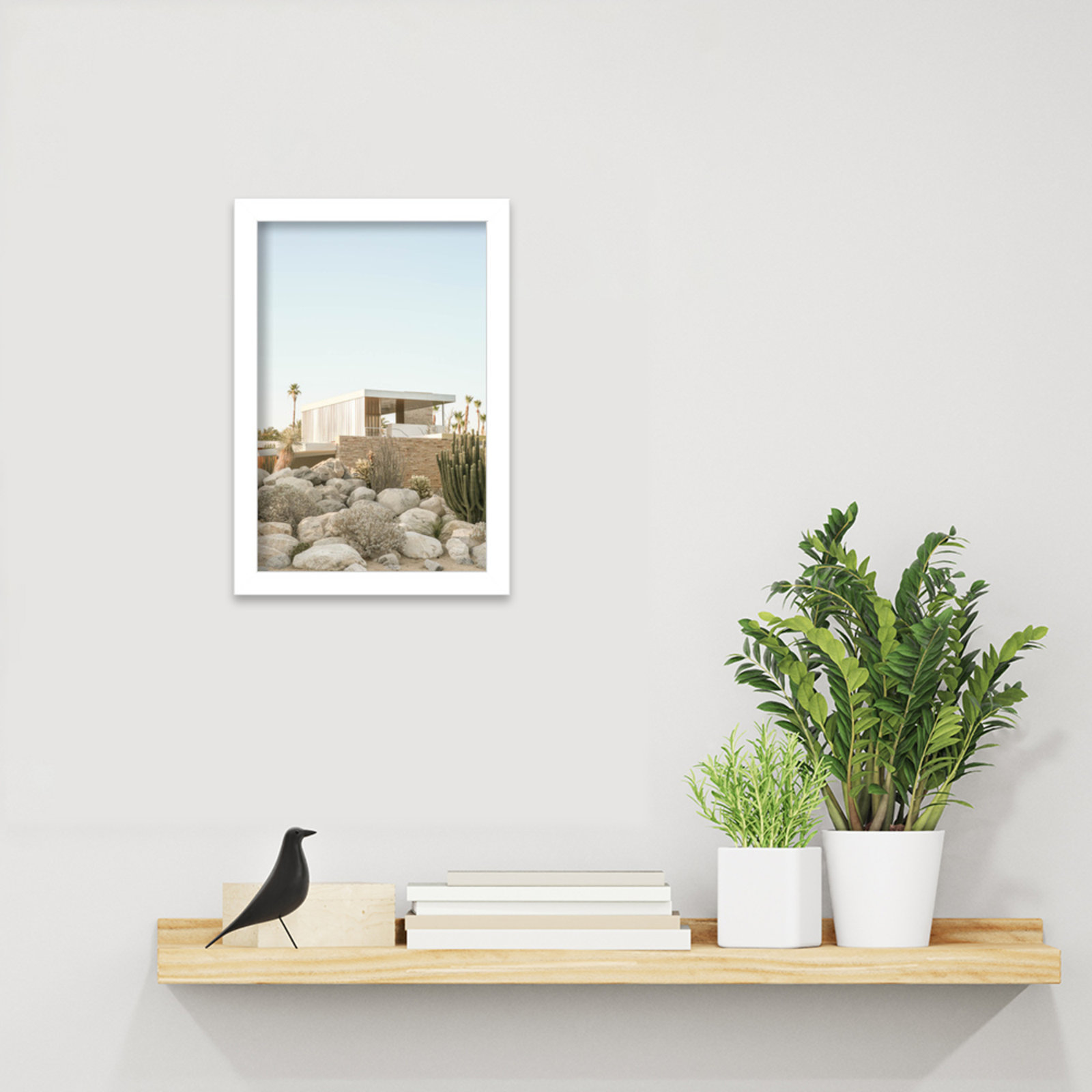 Kaufmann House 02 by Shot by Clint Wood Framed Wall Art Print, White, 13" H x 9" W