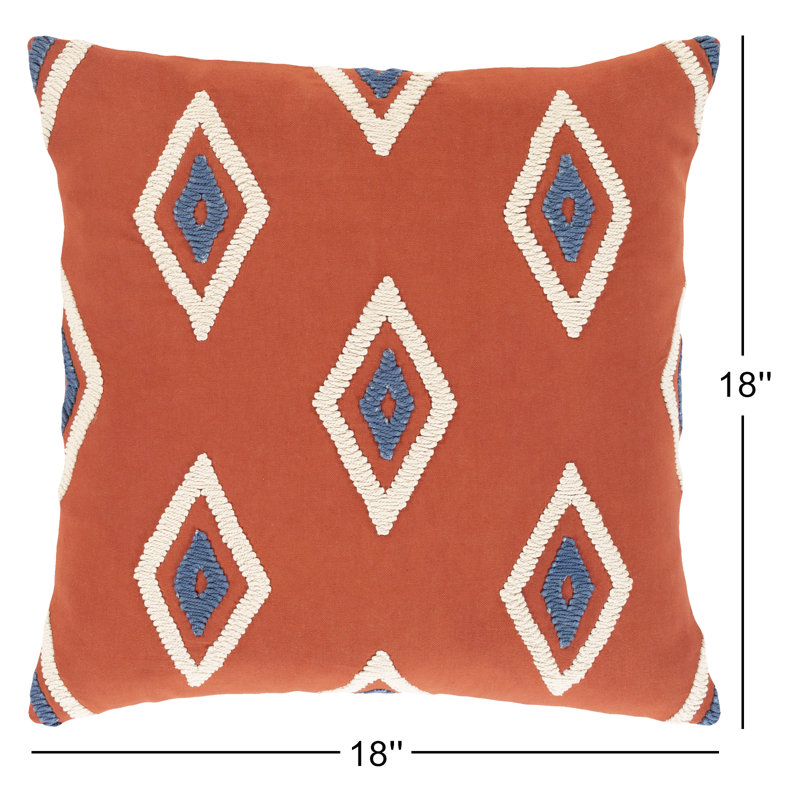 Housse de coussin en coton Leella, 18 po x 18 po