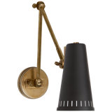Thomas O'Brien Antonio Adjustable Two Arm Wall Lamp