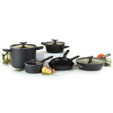 BergHOFF Leo 10Pc Black Ceramic Non-Stick Cookware Set
