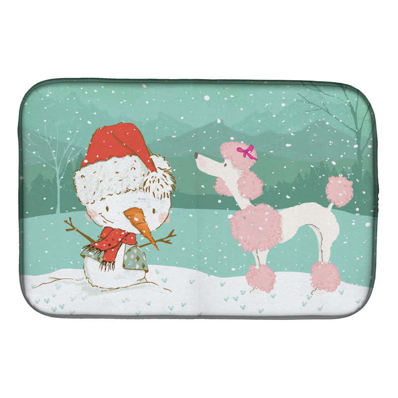 Snowman Christmas, Pink Poodle