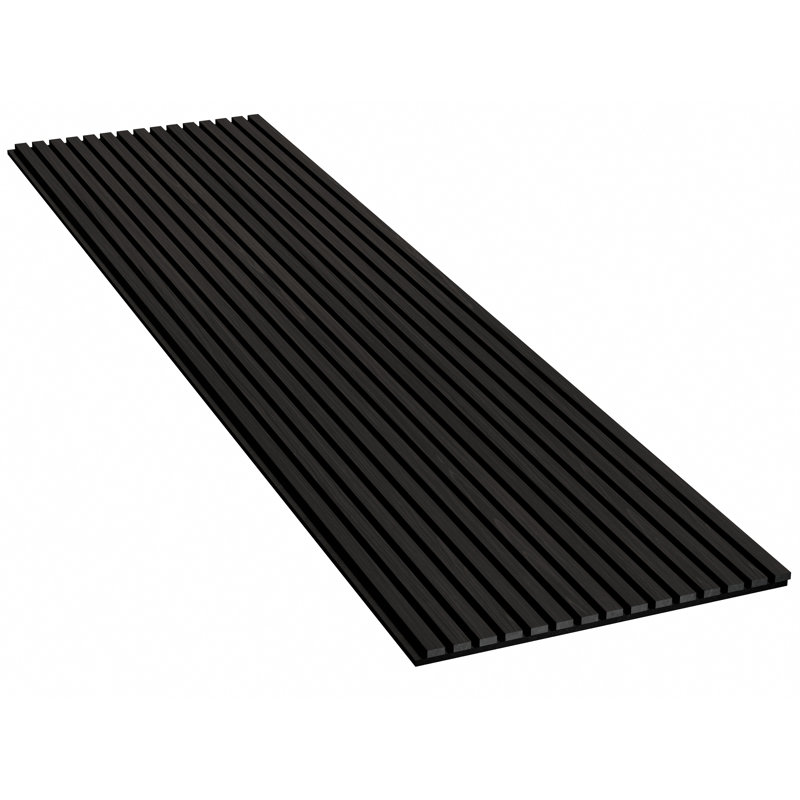 Ahkai 60 cm x 240 cm Wall Paneling, Charcoal Black