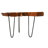 Ashyria Teak Wood Handmade Live Edge Living Room Coffee Table with Black Metal Hairpin Legs-1928180053