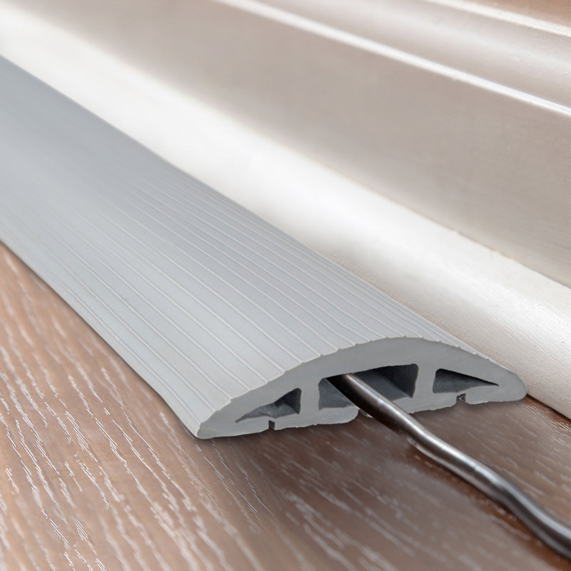 Couvre-câble de plancher - Ensemble de gestion des câbles pour une utilisation intérieure ou extérieure - Chemin de câbles à 3 canaux