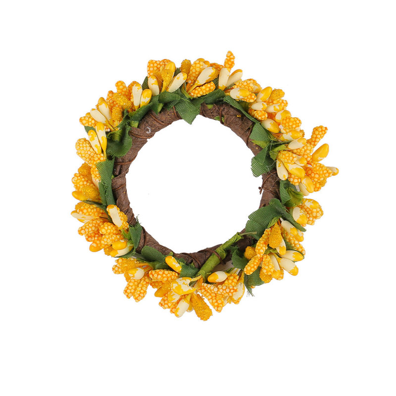 Simulated Candle Base Decoration Wreath Candlelight Dinner Tabletop Layout Props Wreath Ornaments