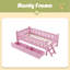 Lit plateforme en bois avec garde-corps et 2 tiroirs-875072577