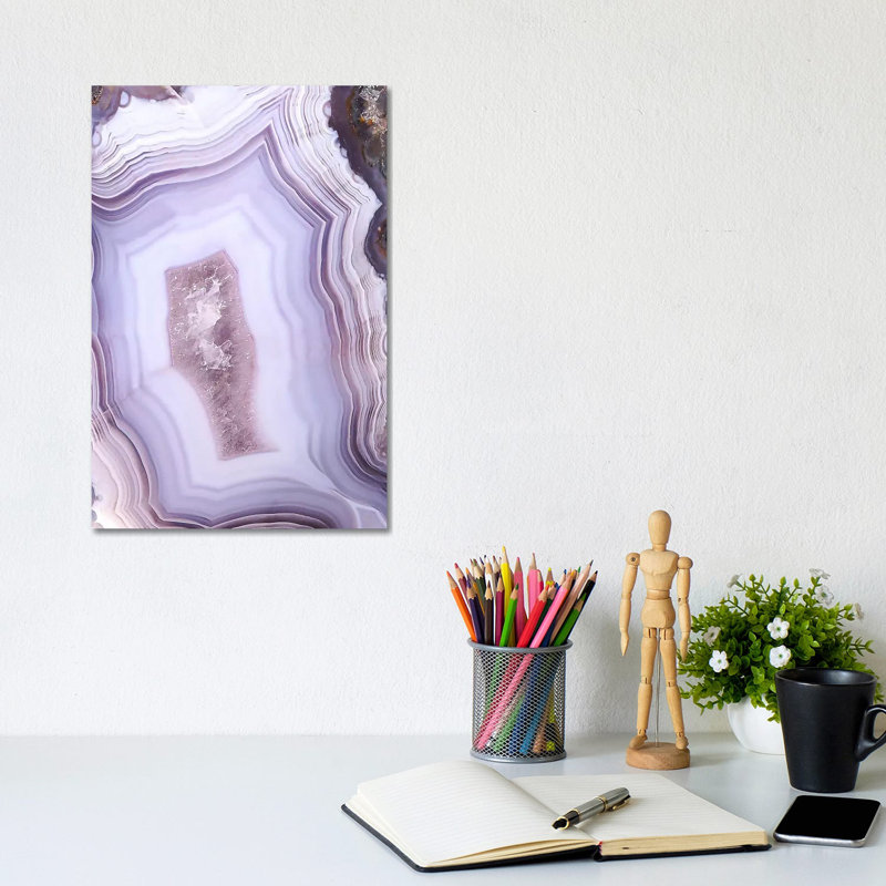 Agate par Sissi et Seb - impression d'art graphique, Pas de tapis, Toile tendue, H 12 po x l 8 po x P 0,75 po