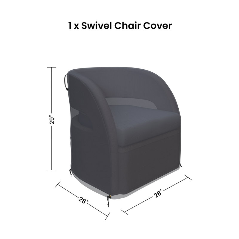 Maxille Swivel Wicker Outdoor Lounge Chair Patio Cover